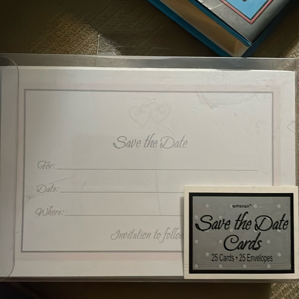 Save the date cards 25 in a pack. NWT